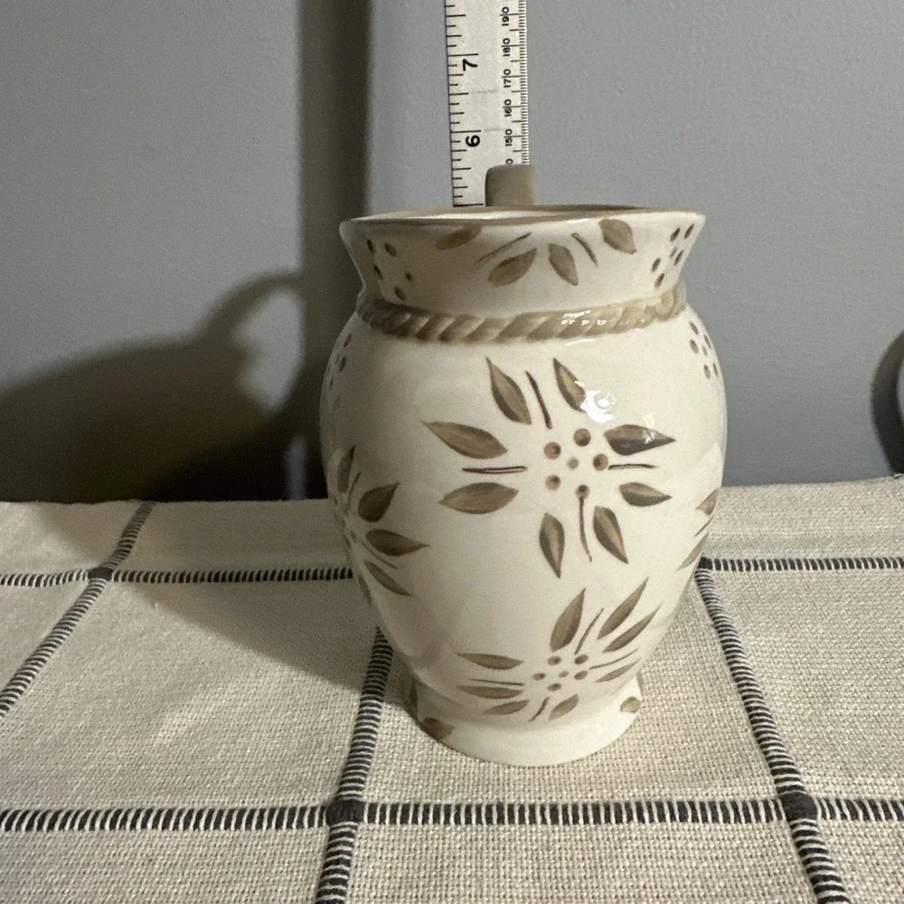 temp-tations Old World 20oz Pitcher Tan‎ Beige Brown Rustic Country Farmhouse